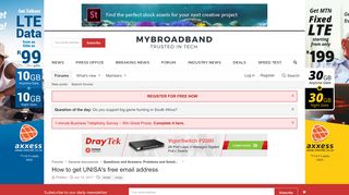 
                            8. How to get UNISA's free email address | MyBroadband