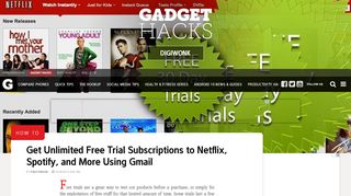 
                            11. How to Get Unlimited Free Trial Subscriptions to Netflix, Spotify, and ...