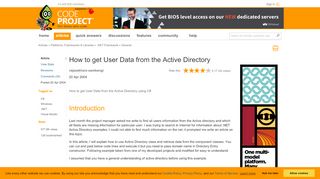 
                            9. How to get User Data from the Active Directory - CodeProject