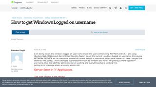 
                            5. How to get Windows Logged on username in Community Forums Getting ...