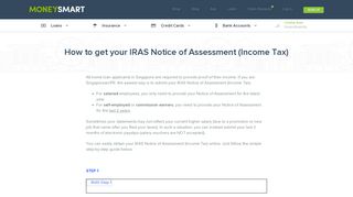 
                            8. How to get your IRAS Notice of Assessment (Income Tax) - MoneySmart