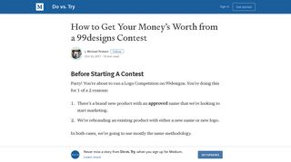 
                            11. How to Get Your Money's Worth from a 99designs Contest - Do vs. Try