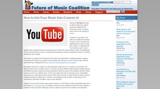 
                            4. How to Get Your Music Into Content ID | Future of Music Coalition