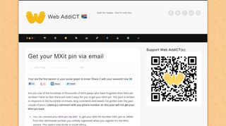 
                            2. How to get your MXit pin via Email - Web AddiCT