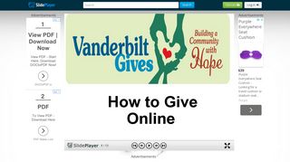 
                            10. How to Give Online. First - log in using your VUnet Id and ...