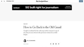 
                            6. How to Go Back to the Old Gmail - The New York Times
