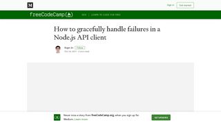 
                            8. How to gracefully handle failures in a Node.js API client