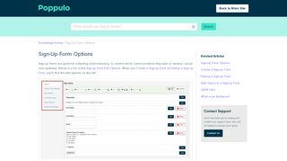 
                            4. How To Guide: Sign-Up Form Options - Poppulo Knowledge Base