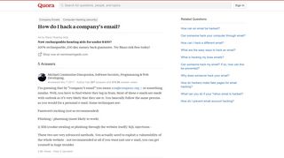 
                            6. How to hack a company's email - Quora