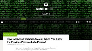 
                            11. How to Hack a Facebook Account When You Know the Previous Password ...