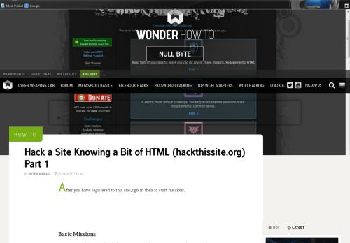 
                            3. How to Hack a Site Knowing a Bit of HTML (hackthissite.org) Part 1 ...