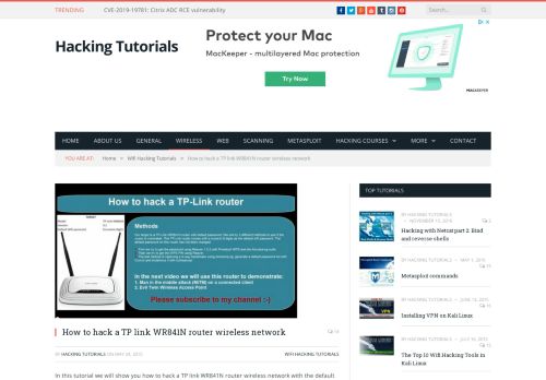 
                            8. How to hack a TP link WR841N router wireless network