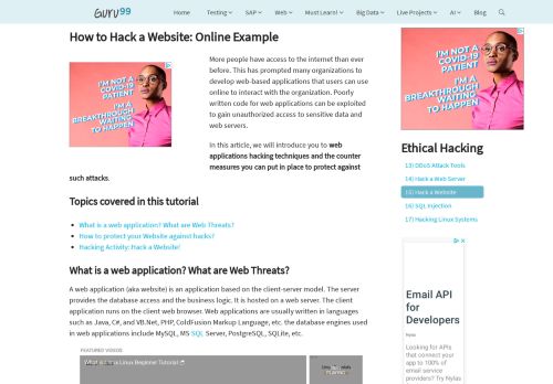 
                            8. How to Hack a Website: Online Example - Guru99