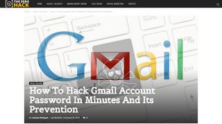 
                            1. How To Hack Gmail Account Password In Minutes And Its Prevention