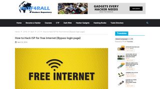 
                            11. How to Hack ISP for free Internet [Bypass login page] – Haxf4rall