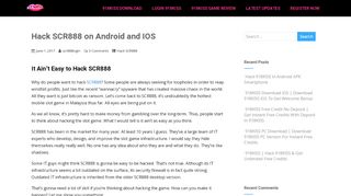 
                            2. How to Hack SCR888 on Android and IOS - SCR888 Login