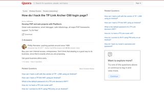 
                            7. How to hack the TP Link Archer C60 login page - Quora