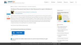 
                            6. How to Hack Windows 8 Password - SmartKey Password Recovery