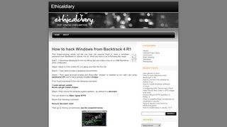 
                            12. How to hack Windows from Backtrack 4 R1 | Ethicaldiary