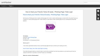 
                            5. How to Hack your Friend's Yahoo ID easily - Phishing Page ...