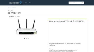 
                            12. How to hard reset TP-Link TL-WR940N - routers reset