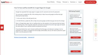 
                            10. How To Have LastPass Autofill On 2-Login Pages On Google