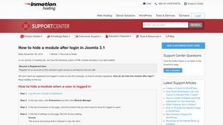 
                            12. How to hide a module after login in Joomla 3.1 | InMotion Hosting