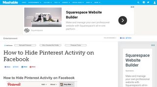 
                            7. How to Hide Pinterest Activity on Facebook - Mashable