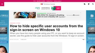 
                            4. How to hide specific user accounts from the sign-in ... - Windows Central