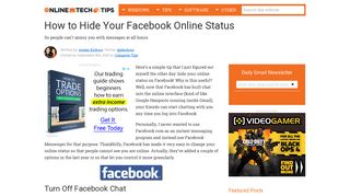 
                            10. How to Hide Your Facebook Online Status - Online Tech Tips