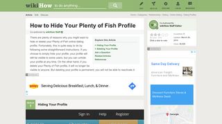 
                            10. How to Hide Your Plenty of Fish Profile: 4 Steps (with Pictures)