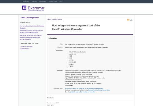 
                            11. How To: How to login to the management port of the IdentiFi Wireless ...