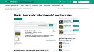 
                            4. How to I book a safari at banghavgarh? Mponline broken ...