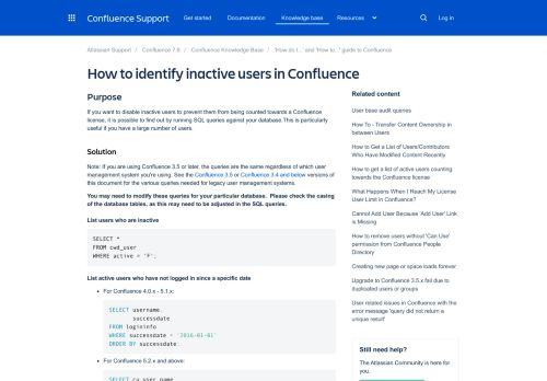
                            13. How to identify inactive users in Confluence - Atlassian Documentation