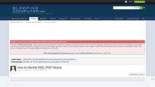 
                            3. How to Identify SSO_POP Device - Windows 10 Support - Bleeping ...