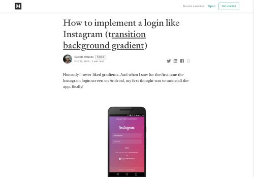 
                            2. How to implement a login like Instagram (transition background gradient)