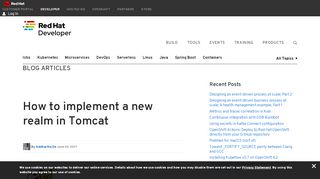 
                            9. How to implement a new realm in Tomcat - Red Hat Developer Blog