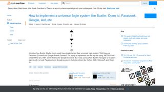 
                            13. How to implement a universal login system like Buxfer: Open Id ...