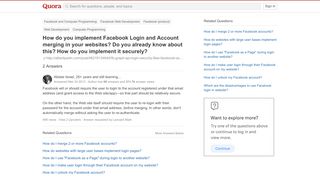 
                            10. How to implement Facebook Login and Account merging in your ...