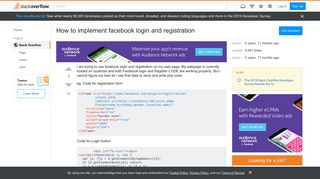 
                            8. How to implement facebook login and registration - Stack Overflow