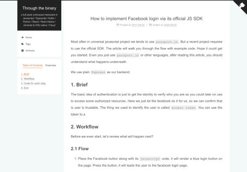 
                            8. How to implement Facebook login via its official JS SDK | Through the ...