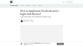 
                            6. How to implement Facebook native login with Meteor? - Medium