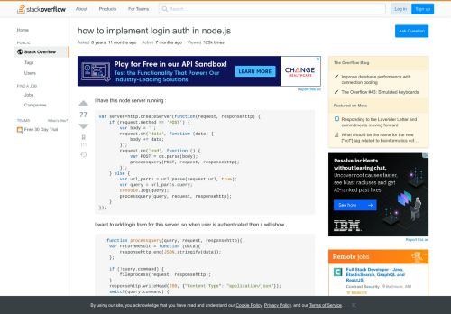 
                            12. how to implement login auth in node.js - Stack Overflow