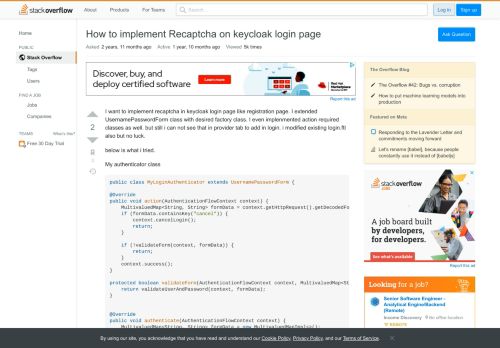 
                            9. How to implement Recaptcha on keycloak login page - Stack Overflow