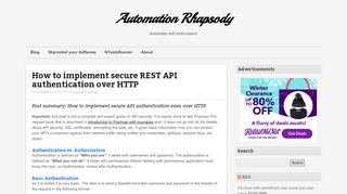 
                            4. How to implement secure REST API authentication over HTTP ...