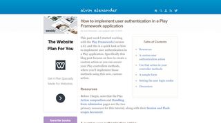 
                            3. How to implement user authentication in a Play Framework application ...
