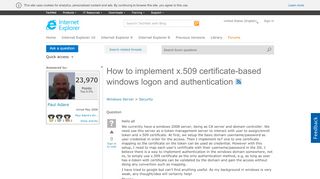 
                            1. How to implement x.509 certificate-based windows logon and ...