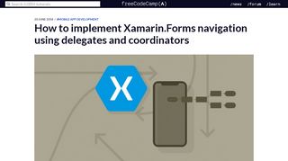 
                            12. How to implement Xamarin.Forms navigation using delegates and ...