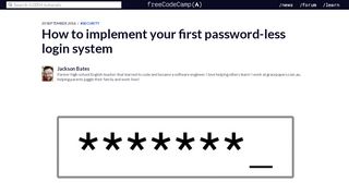 
                            4. How to implement your first password-less login system