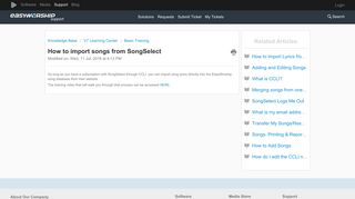 
                            10. How to import songs from SongSelect : EasyWorship